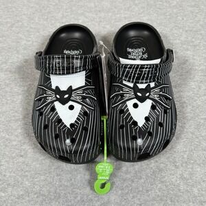 Crocs Nightmare Before Christmas Clogs W7/M5 Black Jack‎ Skellington Shoes